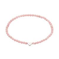 Armband - "let's enjoy nature" - Anhydrit - Edelstahl - Herz