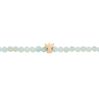 Armband - "let's enjoy nature" - Feldspat gefärbt - rosèvergoldet - Engel