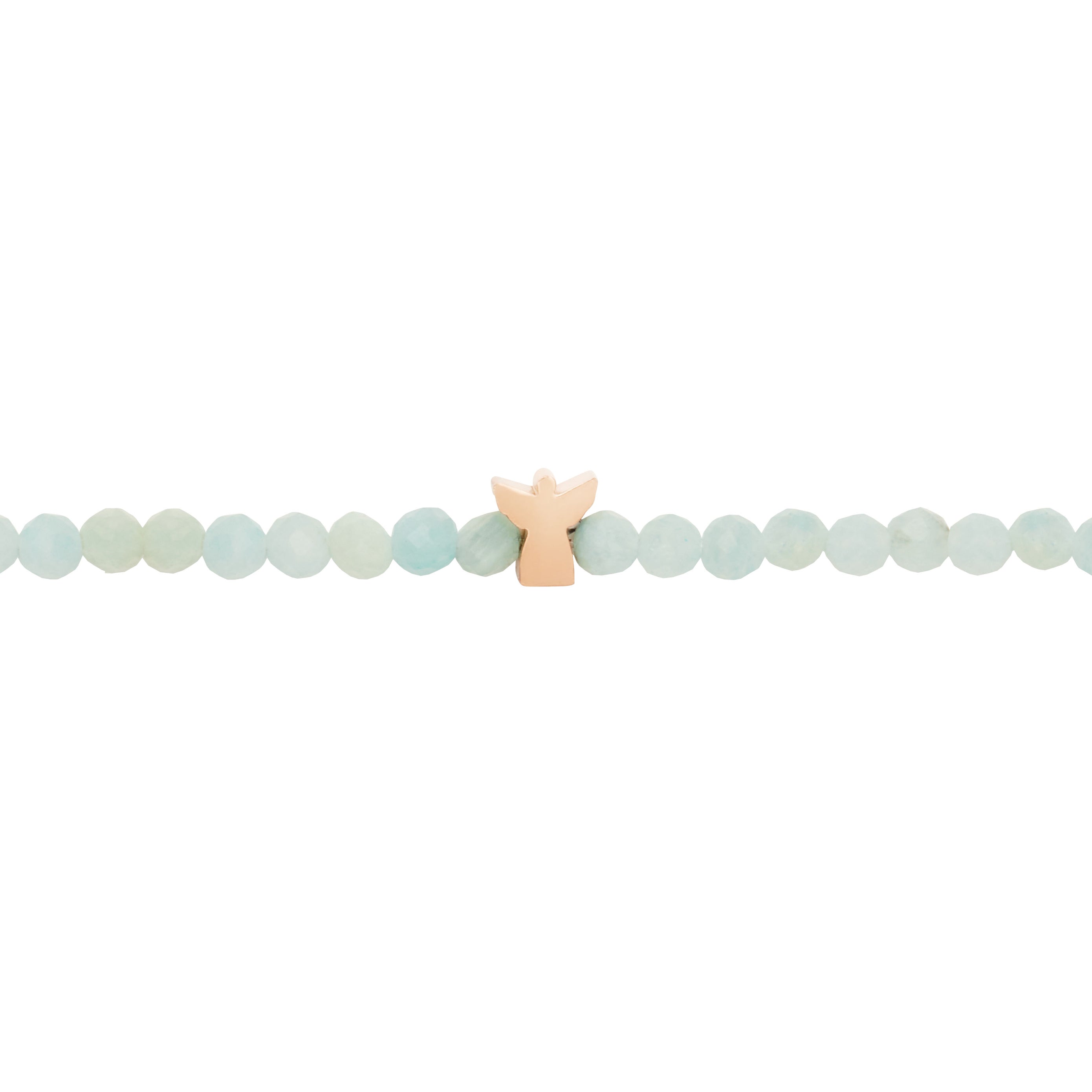 Armband - "let's enjoy nature" - Feldspat gefärbt - rosèvergoldet - Engel