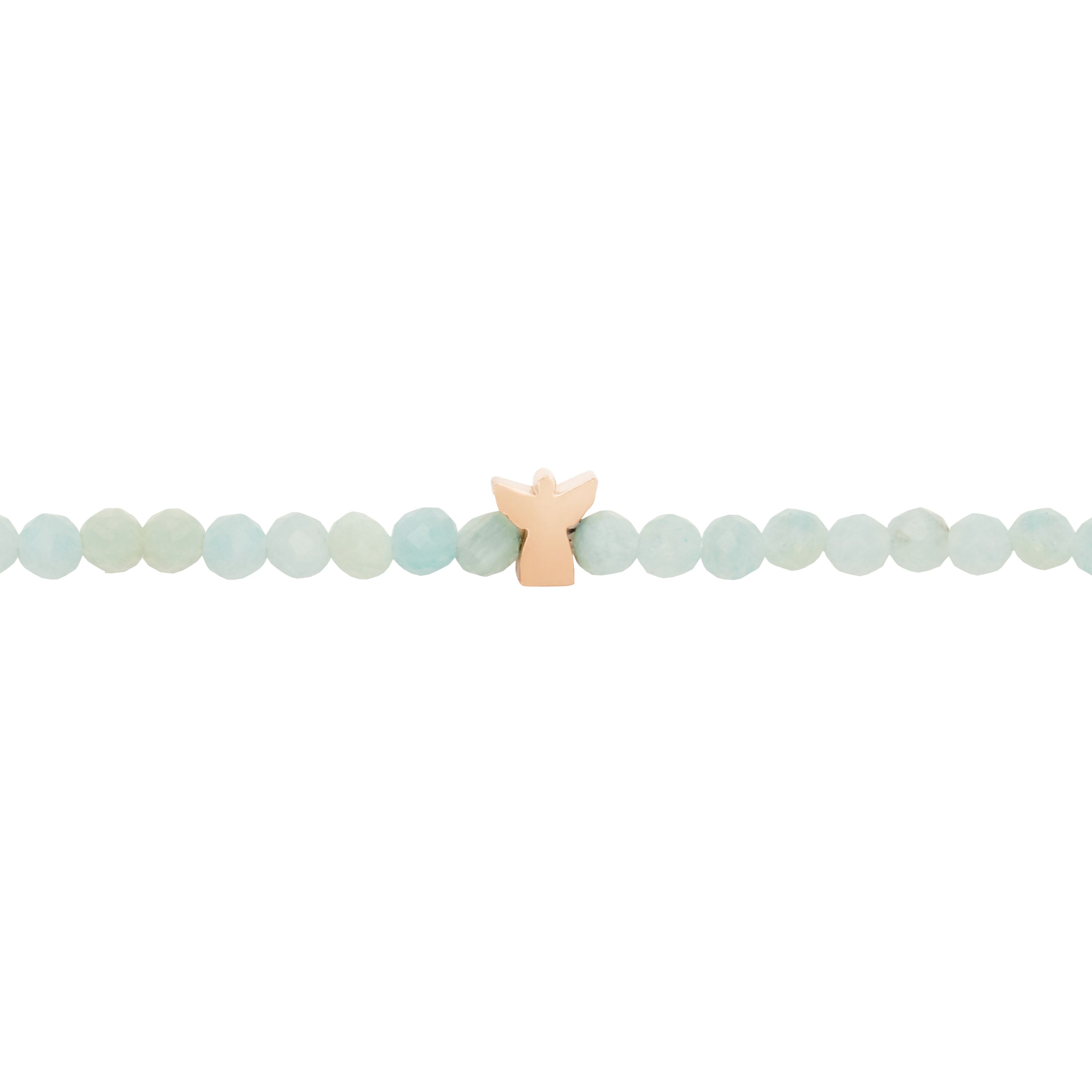 Armband - "let's enjoy nature" - Feldspat gefärbt - rosèvergoldet - Engel