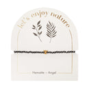 Armband - "let's enjoy nature" - Hämatit - vergoldet - Engel