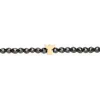 Armband - "let's enjoy nature" - Hämatit - vergoldet - Engel