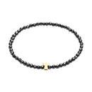 Armband - "let's enjoy nature" - Hämatit - vergoldet - Engel