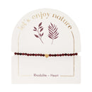 Armband - "let's enjoy nature" - Rhodolith - vergoldet - Herz