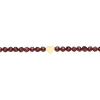 Armband - "let's enjoy nature" - Rhodolith - vergoldet - Herz