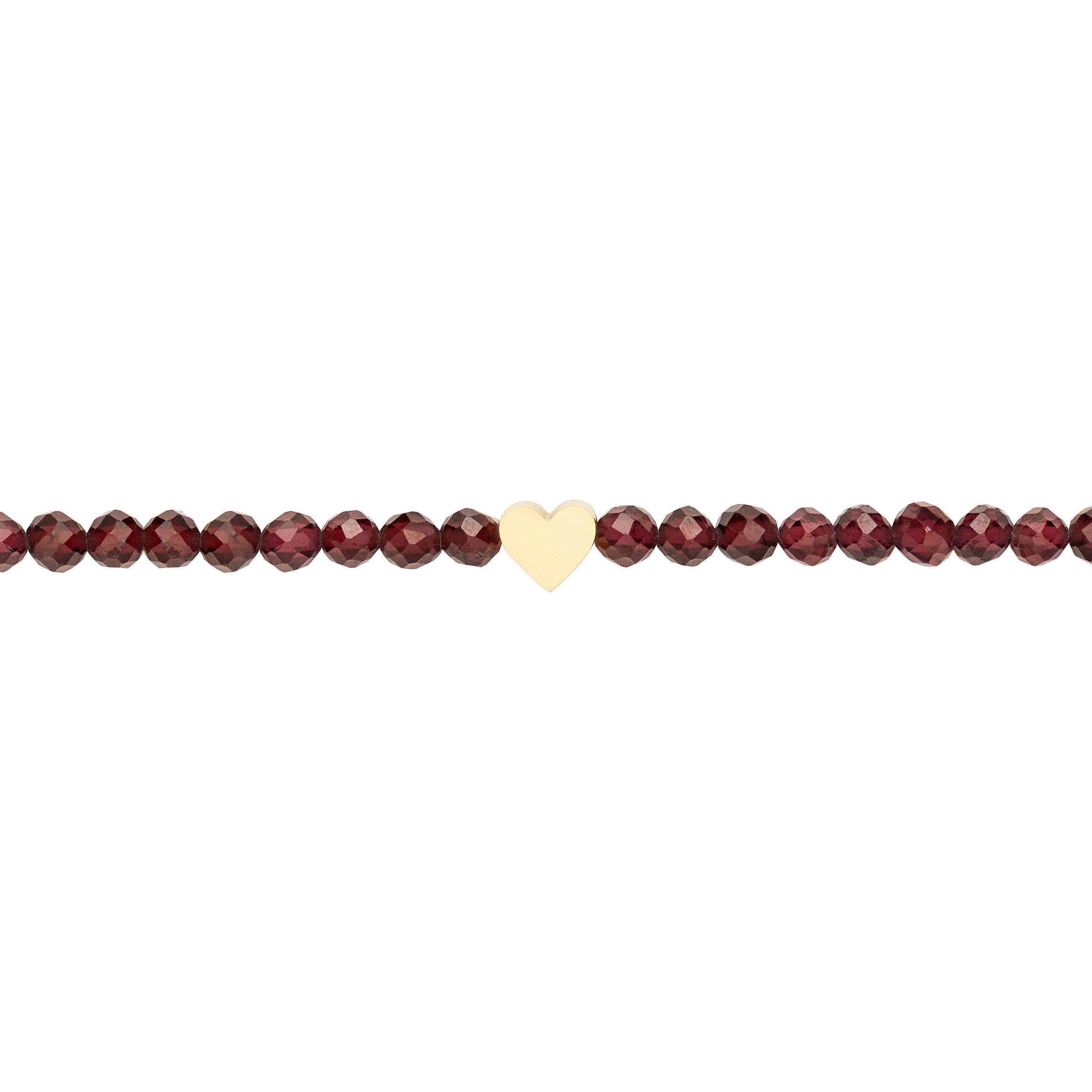 Armband - "let's enjoy nature" - Rhodolith - vergoldet - Herz