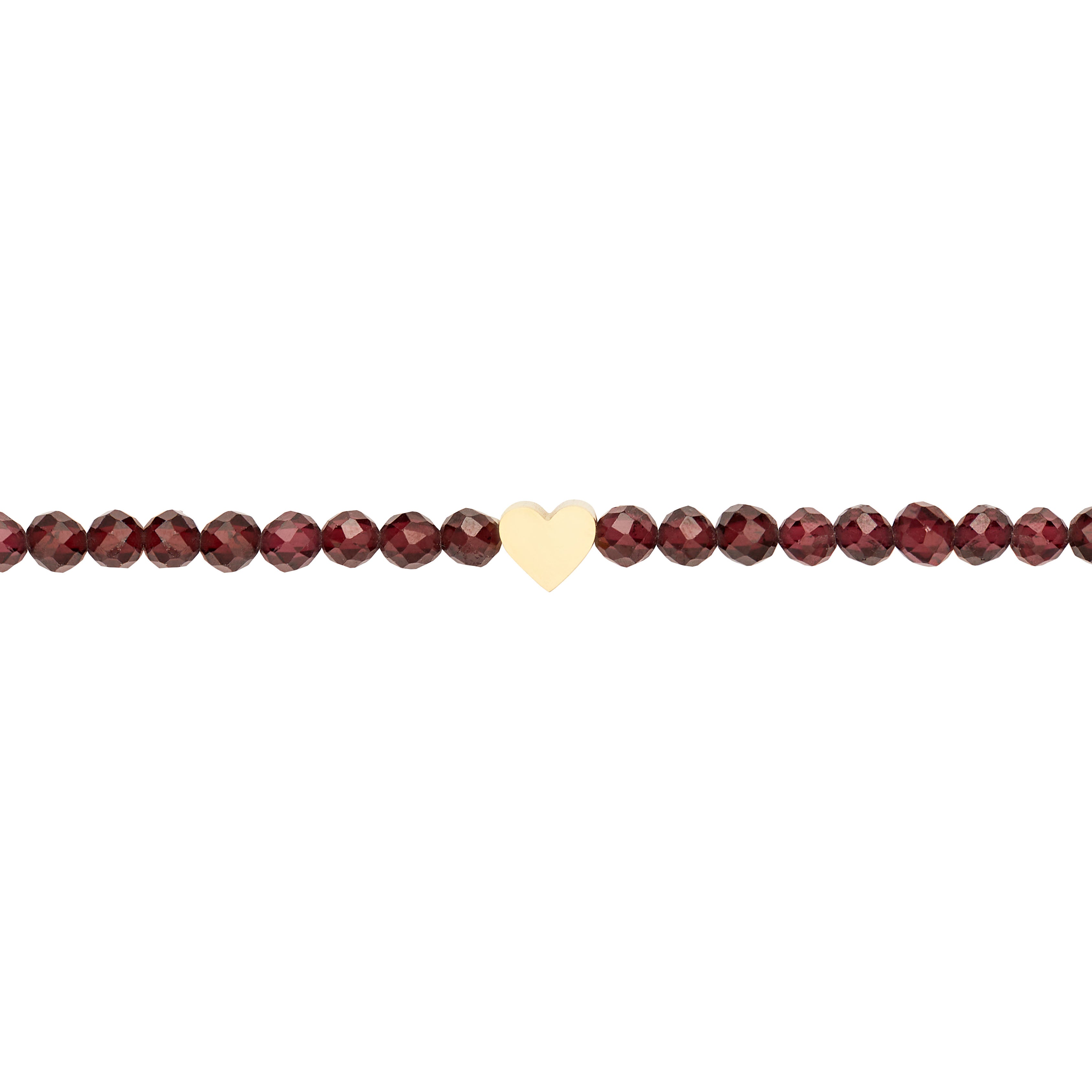 Armband - "let's enjoy nature" - Rhodolith - vergoldet - Herz
