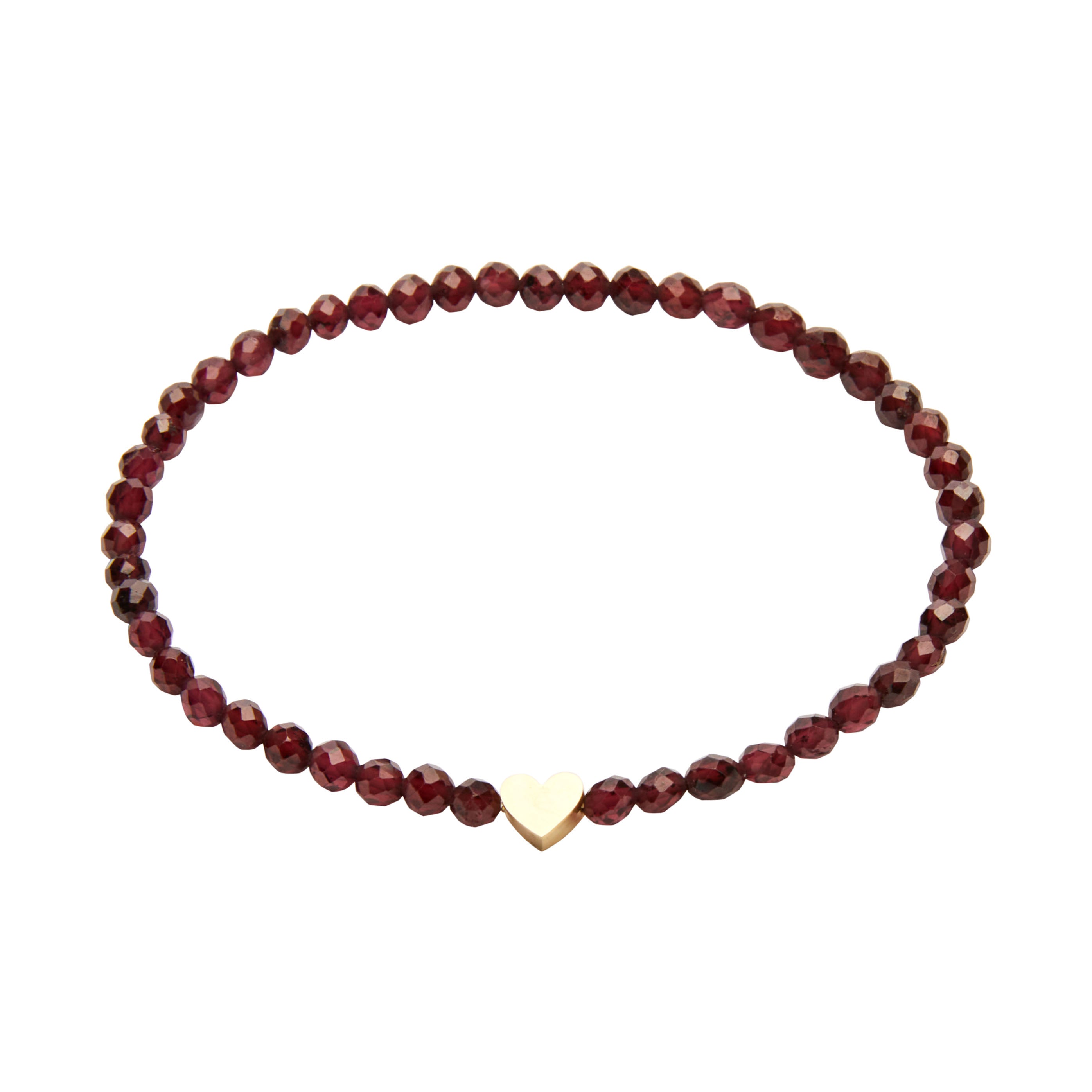 Armband - "let's enjoy nature" - Rhodolith - vergoldet - Herz
