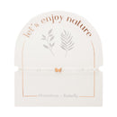 Armband - "let's enjoy nature" - Mondstein - rosévergoldet - Schmetterling