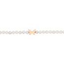 Armband - "let's enjoy nature" - Mondstein - rosévergoldet - Schmetterling