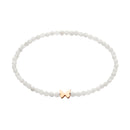 Armband - "let's enjoy nature" - Mondstein - rosévergoldet - Schmetterling