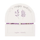 Armband - "let's enjoy nature" - Sugilith - Edelstahl - Schmetterling