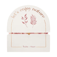 Armband - "let's enjoy nature" - Thulit - rosévergoldet - Herz