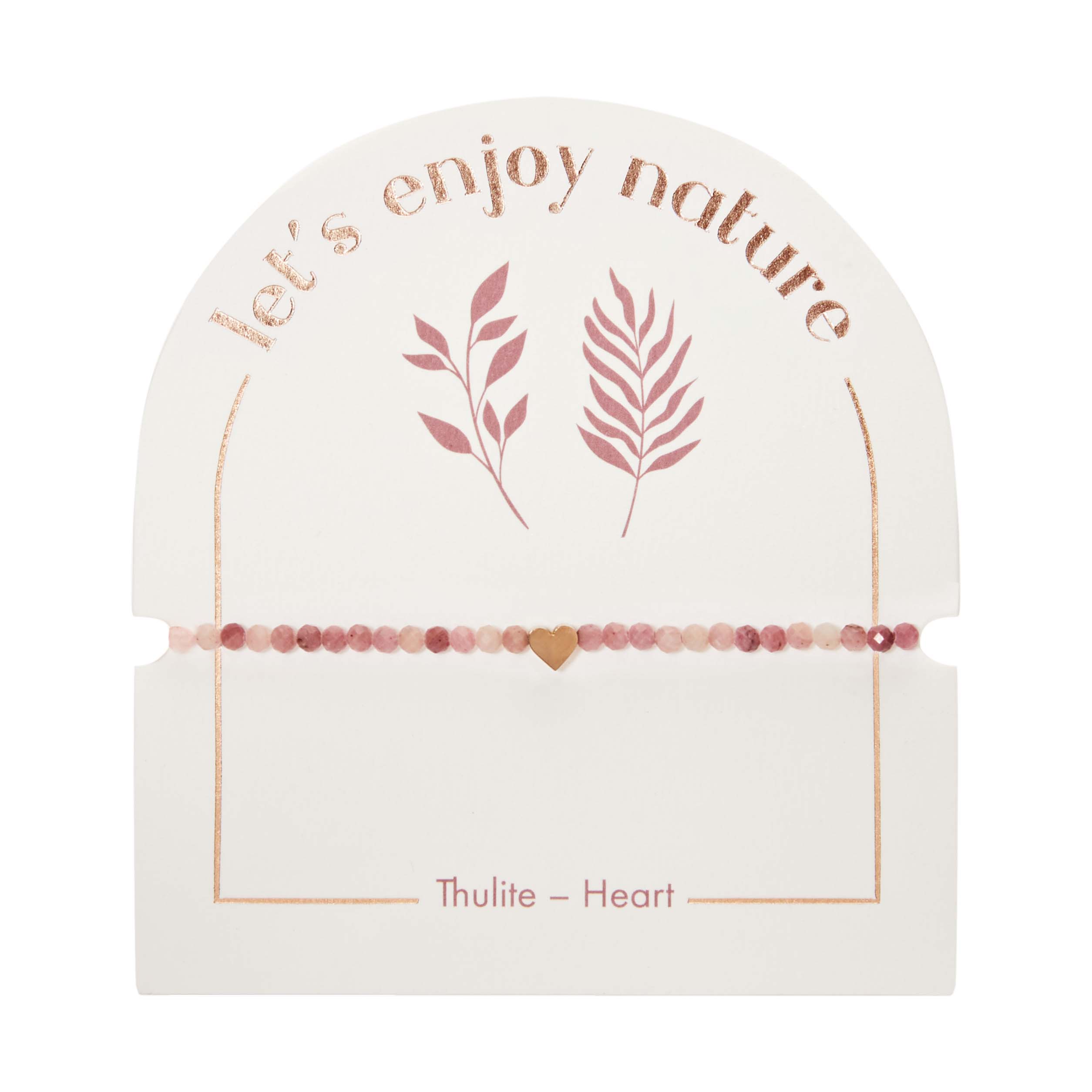 Armband - "let's enjoy nature" - Thulit - rosévergoldet - Herz