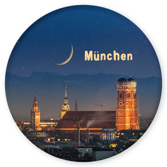 Magnet München bei Nacht - Frauenkirche