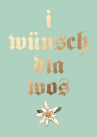 Postkarte Bayern - i wünsch dia wos