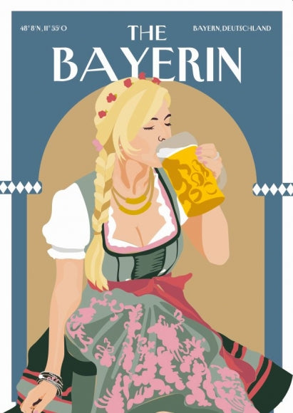 Postkarte: The Bayerin - Madl