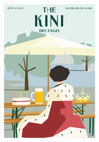 Postkarte: The Kini des Tages - Biergarten