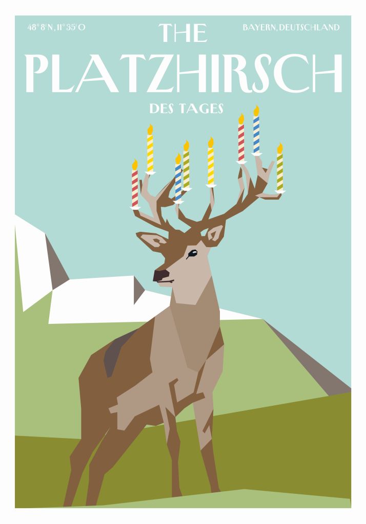 Postkarte: The Platzhirsch des Tages