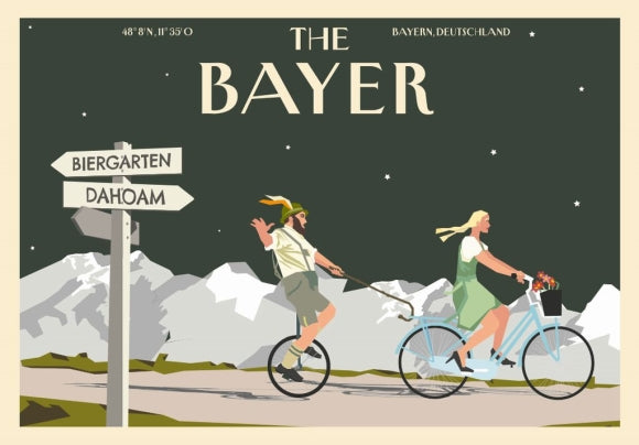 Postkarte: The Bayer - Einrad