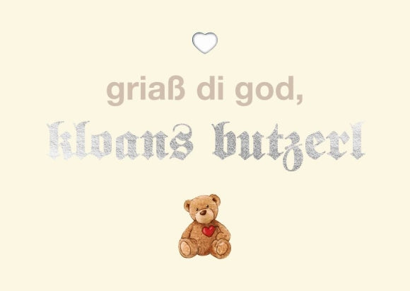 Doppelkarte Bayern - griaß di god, kloans butzler