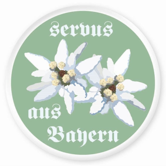 Magnet Edelweiß Servus aus Bayern