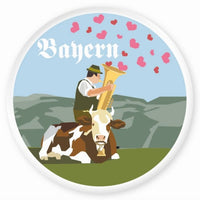 Magnet Bayern - Kuh und Tubaspieler