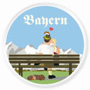 Magnet Bayern - Pärchen auf Bank in den Alpen