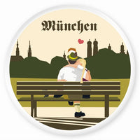 Magnet München - Pärchen auf Bank