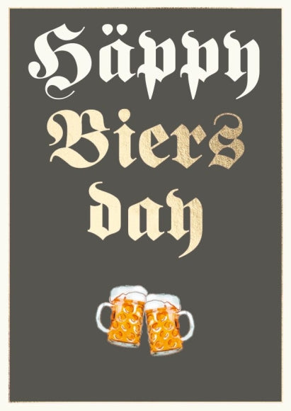 Postkarte Bayern - häppy Biersday