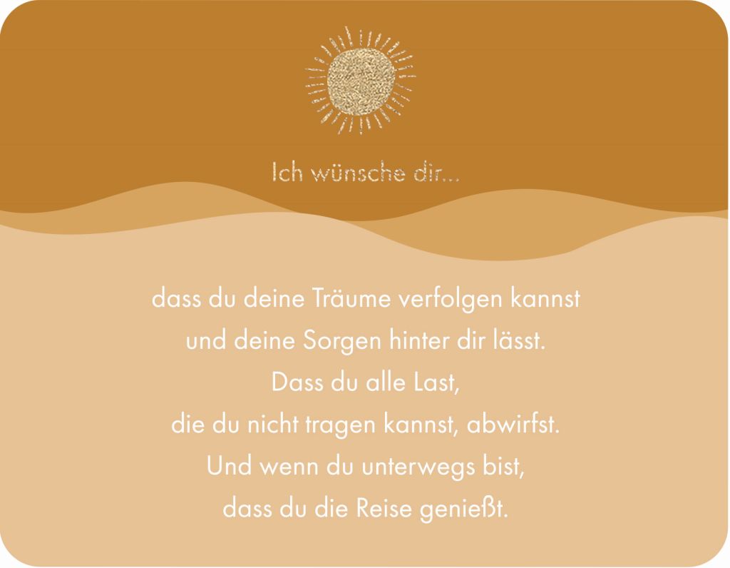 Postkarte it's your life - Ich wünsche dir