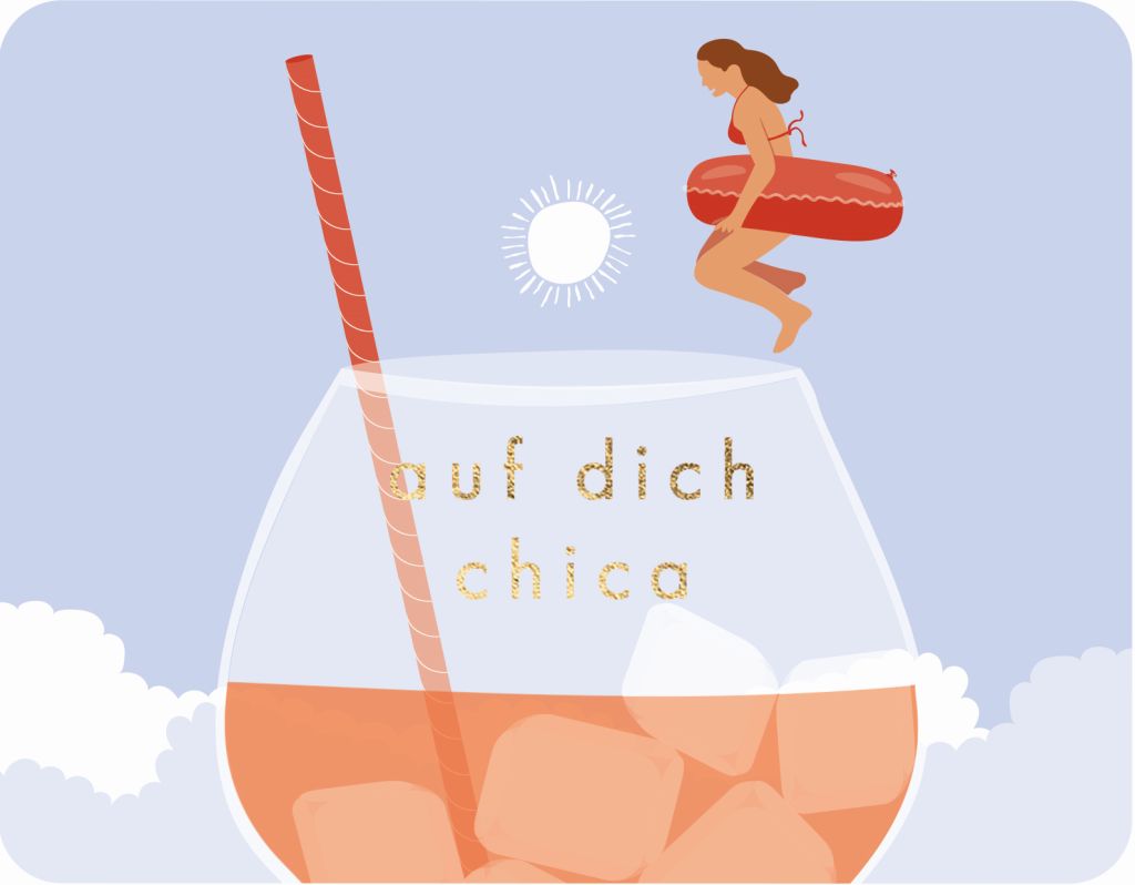 Postkarte Auf dich Chica