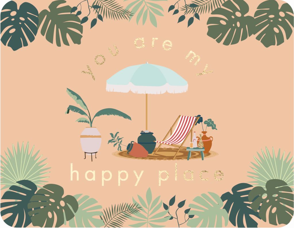 Postkarte you are my happy place