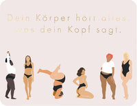 Postkarte - Green Wave - Dein Körper hört alles, was dein Kopf sagt.