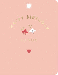 Doppelkarte - Green Wave - Happy Birthday to you - Zwei Fliegende Vögelchen