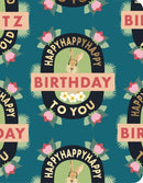 Doppelkarte - Green Wave - Happyhappyhappy Birthday - Hase