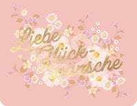 Doppelkarte - Green Wave - Liebe Glückwünsche