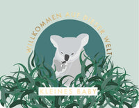 Doppelkarte - Green Wave - Willkommen auf dieser Welt kleines Baby - Koala