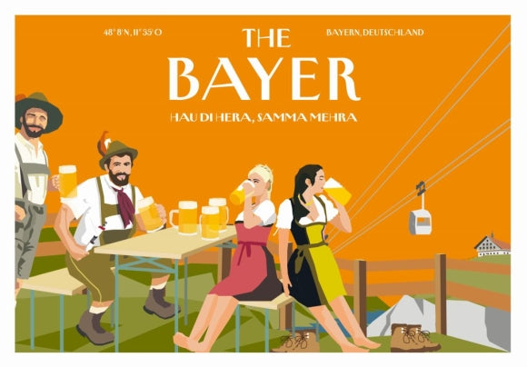Postkarte: The Bayer - Hau Di Hera, Samma Mehra