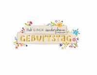 Postkarte - Green Wave - Hab einen wunderschönen Geburtstag