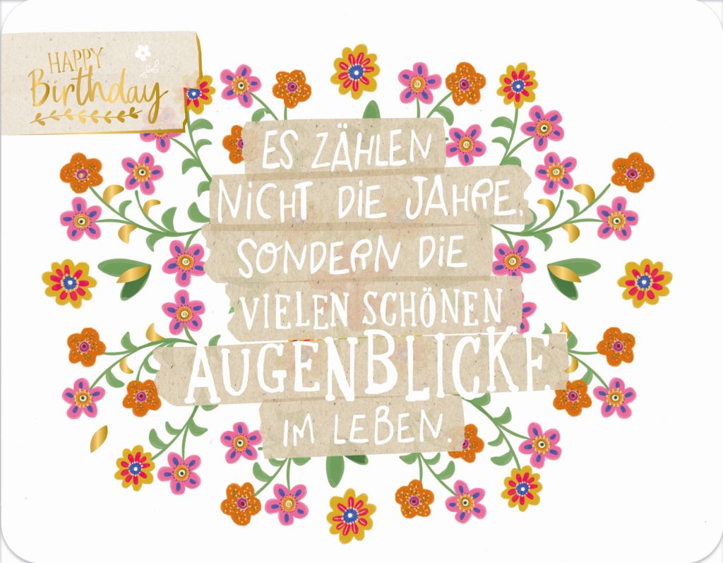 Postkarte - Green Wave - Es zählen nicht die Jahre, sondern die vielen schönen Augenblicke im Leben.