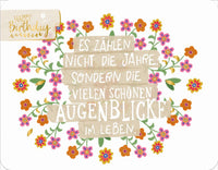 Postkarte - Green Wave - Es zählen nicht die Jahre, sondern die vielen schönen Augenblicke im Leben.