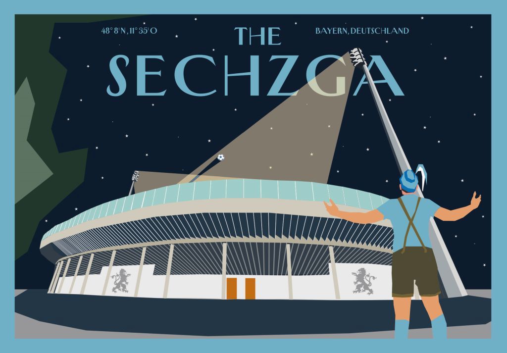 Postkarte: The Sechzga - Stadion