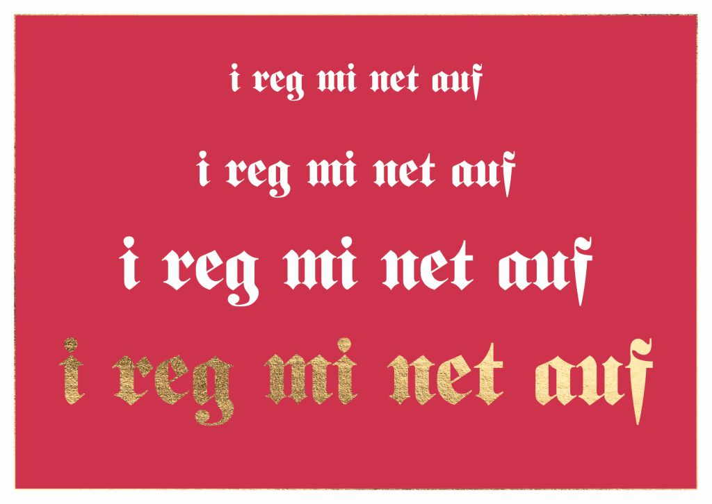 Postkarte Bayern - I reg mi net auf