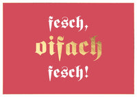 Postkarte Bayern - fesch, oifach fesch!