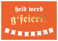 Postkarte Bayern - heid werd g'feiert