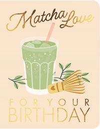 Doppelkarte - Green Wave - Matcha Love for your Birthday