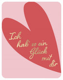 Postkarte - Green Wave - Ich hab' so ein Glück mit dir - Herz