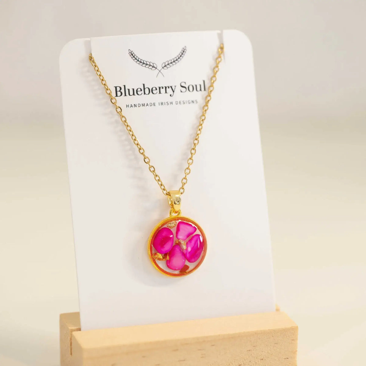 Cerise-Glow kleine runde Halskette