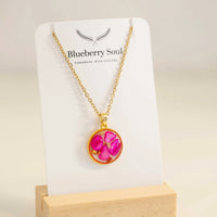 Cerise-Glow kleine runde Halskette